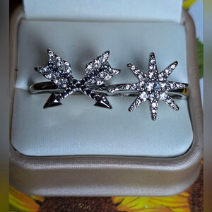 Simply Vera Wang Silver Star Arrow Ring Size 8